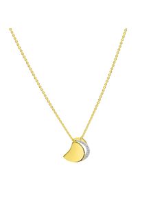 Diamonds by Ellen K. Damen Kette mit Anhänger "375/- Gelbgold bicolor Zirkonia", 45cm, Gold, L: 45cm B: 10.5mm, gelb, FASCINATION BY ELLEN K., Gold, B:10.5mm, Halsketten