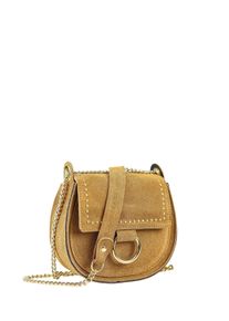 Damen Umhängetasche "Frühling", Collezione Alessandro, braun, Leder, Taschen, aus Wildleder, mit Mini-Nieten