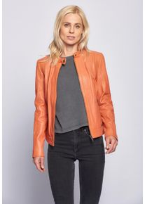 Maze Damen Lederjacke "Marcie", orange, Gr. S, Obermaterial: 100% Lammleder / Futter: 100% Polyester, Jacken