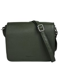 Bruno Banani Damen Umhängetasche, grün, Leder, unifarben, leicht glänzend, Taschen, echt Leder