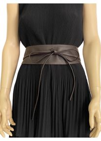 Damen Taillengürtel "Beta", braun, Basic,casual,feminin,modisch, Collezione Alessandro, unifarben, Leder, Gürtel, zum Binden, aus Rindsleder, ca.