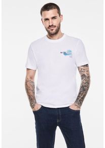 Street One MEN Herren T-Shirt, weiß, casual, Gr. XXL, bedruckt, Web, 100% Baumwolle, Shirts, aus reiner Baumwolle