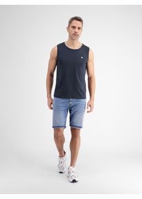 Lerros Herren Muskelshirt "Lerros Unifarbenes Tanktop für Herren", blau, Gr. S, 100% Baumwolle, Shirts
