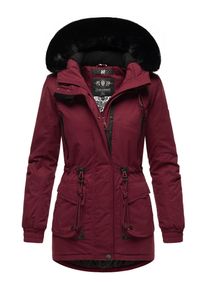 Marikoo Damen Wintermantel "Olessaa", rot, sportlich, Gr. L, Obermaterial: 100% Baumwolle, Futter: 100% Polyester, Wattierung: 100% Polyester,