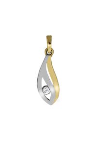 Vivance Damen Ketten-Anhänger "375/- Gelbgold bicolor Zirkonia", ONE-SIZE, Gold, 0,5 g, bunt, Gold, Schmuckanhänger