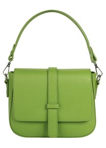 Samantha Look Damen Umhängetasche, grün, Leder, clean, Taschen, echt Leder, Made in Italy