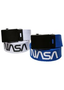 MisterTee Damen Hüftgürtel "MisterTee Unisex NASA Belt Kids 2-Pack", weiß, 100% Polyester, Gürtel