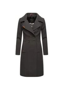 Wintermantel Navahoo "Wooly" Gr. S (36), grau (anthrazit) Damen Mäntel edler Trenchcoat in Wollmantel-Optik Bestseller