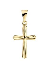 Kreuz-Anhänger Jobo "Anhänger Kreuz" Schmuckanhänger Gr. Gelbgold 375, gelb (gelbgold 375) Damen 375 Gold