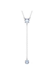 Y-Kette Swarovski "Schmuck Geschenk Attract Y-Halskette, 5723570, 5723571" Halsketten Gr. Metall, L: 45cm, blau (metallfarben, blau) Damen mit Swarovski Kristall