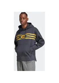 Kapuzensweatshirt Adidas ORIGINALS "GRAPHIC HOODIE" Gr. XXXL, night grey Herren Sweatshirts