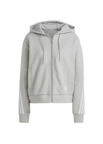 Adidas Future Icons 3s Sweatjacke Damen - grau - Gr. XS - Baumwolle/Polyester