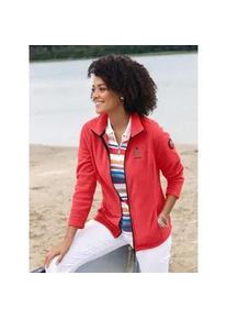 Fleecejacke Casual Looks Gr. 42, rot (korallenrot) Damen Jacken