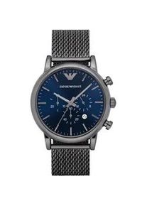 Chronograph Emporio Armani "AR1979" Armbanduhren schwarz (anthrazit) Herren Quarzuhr, Armbanduhr, Herren, Stoppfunktion, Datum, 1224-Std.-Anzeige