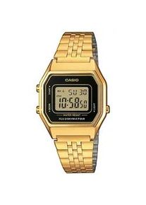 Chronograph Casio VINTAGE "LA680WEGA-1ER" Armbanduhren goldfarben Damen Quarzuhr, Armbanduhr, Damenuhr, digital, Datum, Stoppfunktion