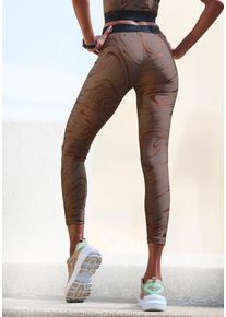 active by Lascana LASCANA ACTIVE Funktionsleggings mehrfarbig Gr. XS (32/34) für Damen. Mit Print, Schriftzug. Figurbetont