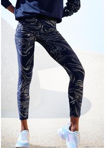 active by Lascana LASCANA ACTIVE Funktionsleggings mehrfarbig Gr. L (44/46) für Damen. Mit Print, Schriftzug. Figurbetont
