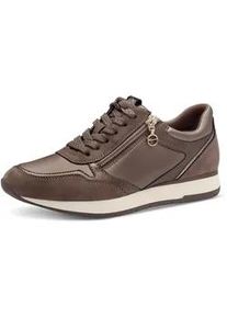 Plateausneaker Tamaris Gr. 41, braun (braun kombiniert) Damen Schuhe Schnürschuh Modernsneaker Sneaker low Freizeitschuh, Halbschuh, mit dezenten Metallic-Details