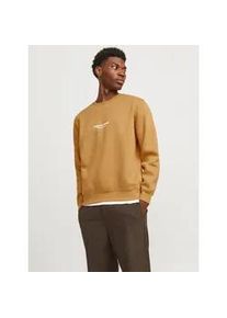 Jack & Jones Sweatshirt JACK & JONES "JORVESTERBRO SWEAT CREW NECK NOOS" Gr. XXL, gelb (honey gelb) Herren Sweatshirts