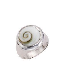 ZEEme Pearls Ring Silber 925 rhodiniert mit weißer Muschel