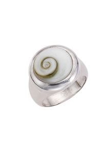 ZEEme Pearls Ring Silber 925 rhodiniert mit weißer Muschel