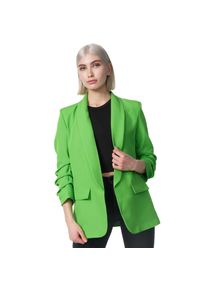 PM SELECTED Damen Kurzblazer Stylischer Sakko Business Blazer Gerafften Ärmeln in Einheitsgröße PM22