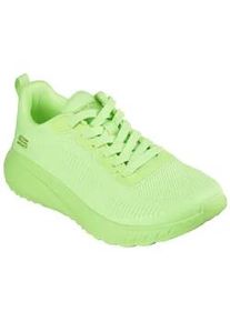 Sneaker Skechers "BOBS SQUAD CHAOS-COOL RYTHMS" Gr. 40, grün (neongrün lime) Damen Schuhe Knitwear-Sneaker, Schnürschuh, Trainingsschuh in veganer Verarbeitung