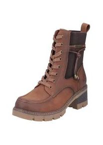 Winterstiefelette Rieker Gr. 41, braun (cognac) Damen Schuhe Schnürboots, Stiefelette, Blockabsatz, mit Reißverschluss Bestseller