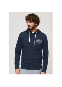 Kapuzensweatshirt Superdry "CLASSIC VL HERITAGE CHEST HOOD" Gr. XXXL, blau (eclipse navy) Herren Sweatshirts