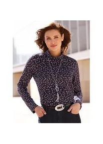 Rollkragenshirt Inspirationen "Shirt" Gr. 42, lila (schwarz-traube-bedruckt) Damen Shirts