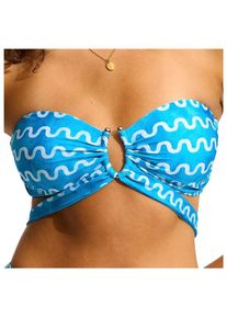 Bikini Top Seafolly Soundwave U Wire Bandeau Bra Damen (Gr 36 |blau)