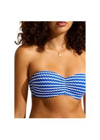 Bikini Top Seafolly Mesh Effect Bustier Bandeau Damen (Gr 34 |orange)