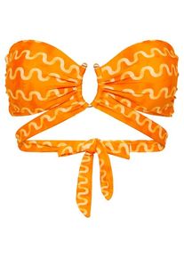 Seafolly Soundwave U Wire Bandeau Bra Bikini-Top Damen (Gr 36 |orange)