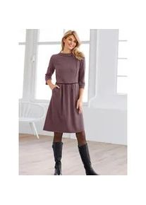 Jerseykleid Heine "Jersey-Kleid" Gr. 40, Normalgrößen, rosa (schwarz, altrosa, gemustert) Damen Kleider