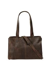 Shopper CLUTY Gr. B/H/T: 33cm x 22cm x 12cm onesize, braun Damen Taschen echt Leder