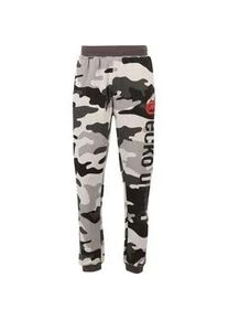 Stoffhose ECKO UNLTD. "Ecko Unltd. Herren 2Face Sweatpants" Gr. 3XL, US-Größen, schwarz (schwarz, camouflage) Herren Hosen