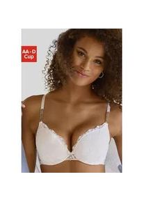 Push-up-BH Lascana "Dalia" Gr. 80, Cup C, weiß Damen BHs mit edlen Strasssteinchen an den Trägern, Dessous