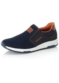 Slip-On Sneaker Rieker Gr. 44, blau Herren Schuhe Casual Slipper, Freizeitschuh mit Kontrastnaht