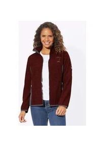 Fleecejacke Casual Looks Gr. 52, rot (erdbeere, anthrazit, meliert) Damen Jacken