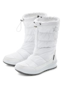 Winterstiefel Lascana, Damen, Gr. 36, weiß, Obermaterial: 100% Synthetik. Futter: 100% Synthetik. Decksohle: 100% Polyester. Laufsohle: 100% Synthetik, unifarben mit Farbeinsätzen, casual, Schuhe, Stiefelette, Winterboots mit Warmfutter, wasserabweisend