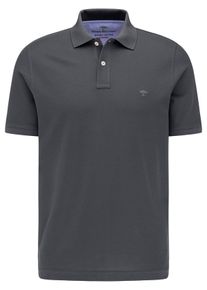 Poloshirt Fynch-Hatton, Herren, Gr. M (50), grau (asphalt), Jersey, Obermaterial: 100% Baumwolle, unifarben, casual, normal, ohne Ausschnitt, Langarm, Shirts, mit kleinem Markenlogo