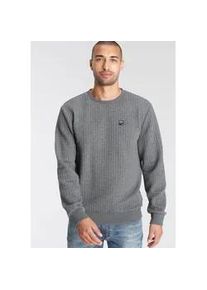 Sweatshirt AJC Gr. L (52/54), grau (anthrazit) Herren Sweatshirts schmal geschnitten, unifarben, Rundhalsausschnitt