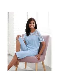 Schlafanzug Gr. 52/54, blau (eisblau) Damen Homewear-Sets