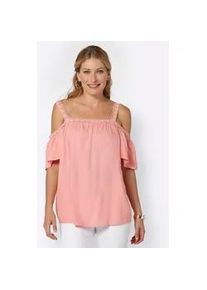 Carmenbluse Inspirationen Gr. 38, rosa (rosé) Damen Blusen Doppelshirts, kurzarm