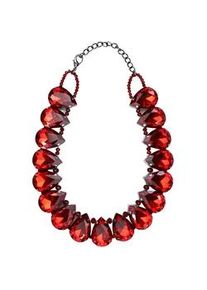 Kette mit Anhänger Collezione Alessandro "Anastasia" Gr. one size, Glas, rot Damen Halsketten mit 17 Glastropfen in Metallfassung