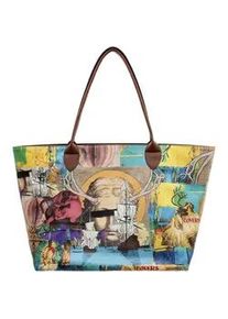 Weekender DOGO "Damen Ancient Tales Vegan Damen Handtaschen (Fashion)" Gr. H/T: 30cm x 16cm OneSize, bunt (mehrfarbig) Damen Taschen Vegan