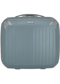 Beautycase Travelite "ELVAA" Gr. B/H/T: 36cm x 31cm x 19cm, blau (blaugrau) Taschen Kosmetikkoffer Trolley-Aufsteckfunktion, passend dazu Koffer ELVAA