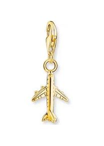 Charm-Einhänger Thomas Sabo "Flugzeug vergoldet, 2012-413-39" Charms goldfarben (gelbgoldfarben) Damen