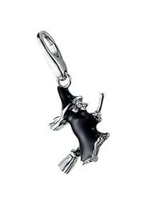 Charm-Einhänger Giorgio Martello MILANO "Hexe, Silber 925" Charms schwarz Damen