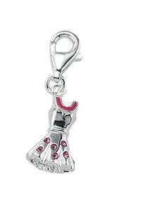 Charm-Einhänger ADELIA ́S "925 Silber Charms Anhänger Kleid" bunt (bunt, multi) Damen mit Glasstein Silberschmuck für